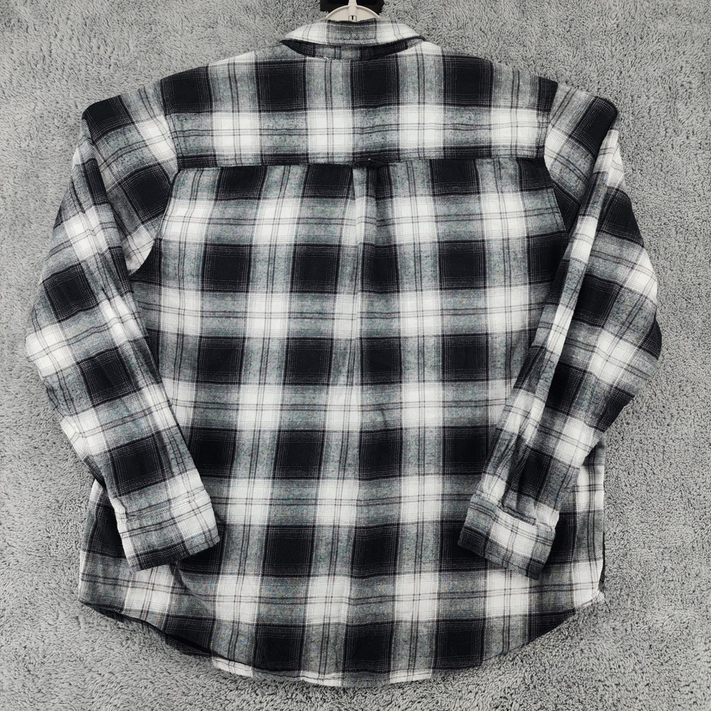Woolrich Shirt Mens XXL‎ Black Gray Buffalo Plaid Ultimate Flannel Dual Pockets - Picture 3 of 10